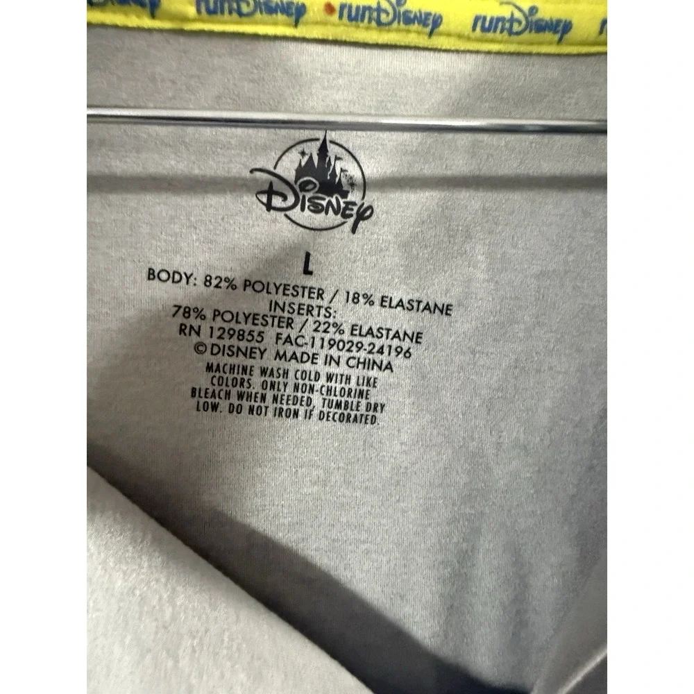 Disney Parks runDisney 1/4 Zip Men's Size Larfe Gray Navy Blue NWT